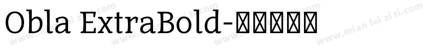 Obla ExtraBold字体转换
